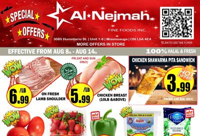 Alnejmah Fine Foods Inc. Flyer August 8 to 14