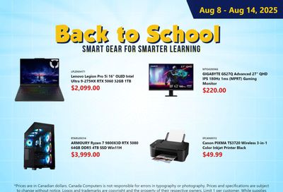 Canada Computers Flyer August 8 to 14