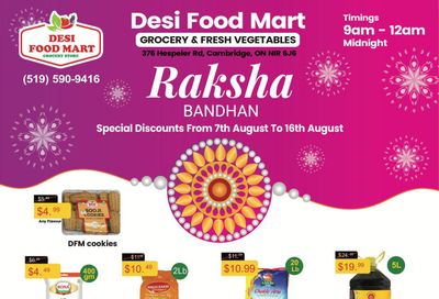 Desi Food Mart Flyer August 7 to 15