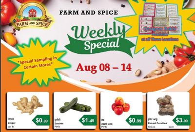 Farm And Spice Grocers Flyer August 8 to 14