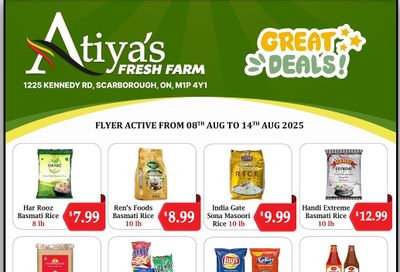 Atiya's Fresh Farm Flyer August 8 to 14