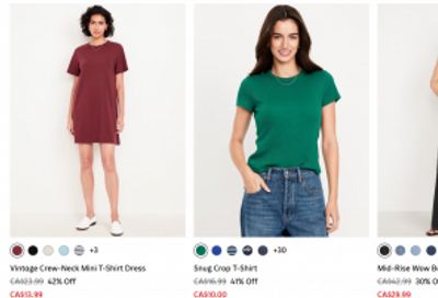 Old Navy Canada: 40-50% off Hot Deals + Clearance