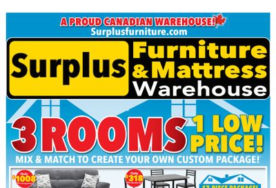 Surplus Furniture & Mattress Warehouse (Winnipeg, Brandon) Flyer August 11 to 24