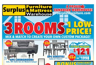 Surplus Furniture & Mattress Warehouse (Medicine Hat, Lethbridge) Flyer August 11 to 24