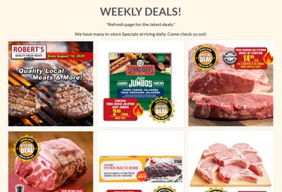 Robert's Fresh and Boxed Meats Flyer August 11 to 17