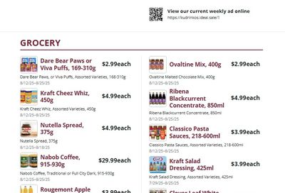 Kudrinko's Flyer August 12 to 25