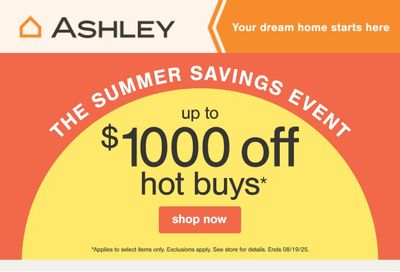 Ashley HomeStore Flyer August 13 to 19