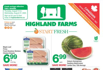 Highland Farms Flyer August 14 to 27