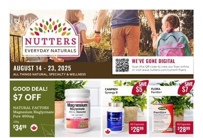Nutters Everyday Naturals Flyer August 14 to 23