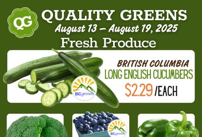 Quality Greens Flyer August 13 to 19