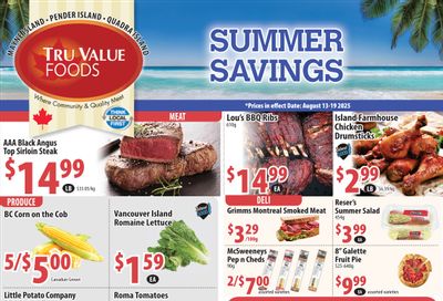 Tru Value Foods Flyer August 13 to 19