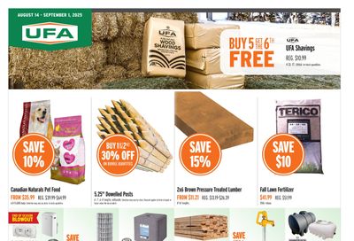 UFA Co-operative Limited Flyer August 14 to September 1