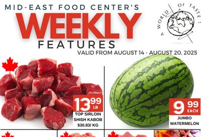 Mid-East Food Centre Flyer August 14 to 20