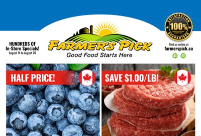 Farmer's Pick Flyer August 14 to 20