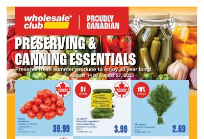 Wholesale Club (Atlantic) Flyer August 14 to 27