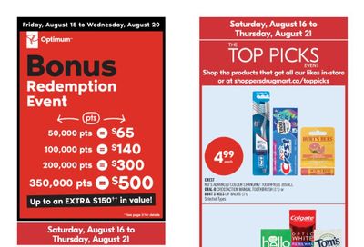 Shoppers Drug Mart (West) Flyer August 16 to 21