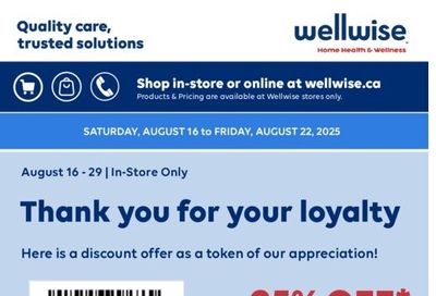 Wellwise By Shoppers Flyer August 16 to 22