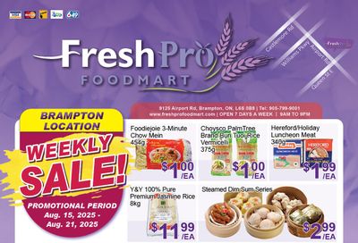 FreshPro Foodmart (Brampton) Flyer August 15 to 21