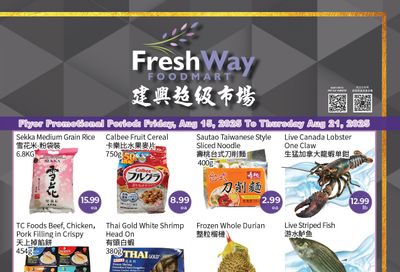 FreshWay Foodmart Flyer August 15 to 21