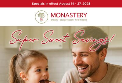 Monastery Bakery Flyer August 14 to 27