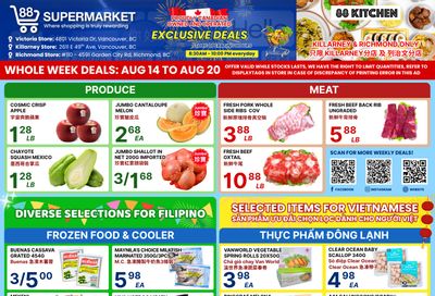 88 Supermarket Flyer August 14 to 20