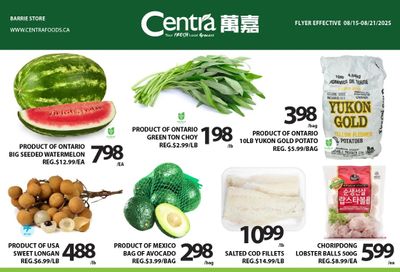 Centra Foods (Barrie) Flyer August 15 to 21