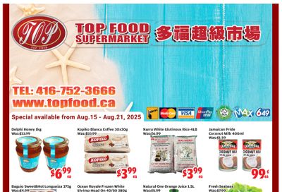 Top Food Supermarket Flyer August 15 to 21