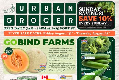 Urban Grocer Flyer August 15 to 21