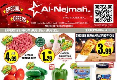 Alnejmah Fine Foods Inc. Flyer August 15 to 21