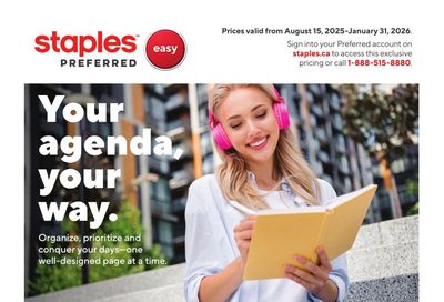 Staples Preferred Flyer August 15 to January 31