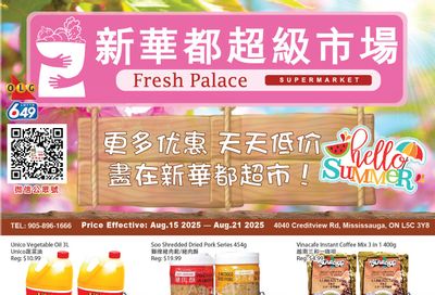 Fresh Palace Supermarket Flyer August 15 to 21