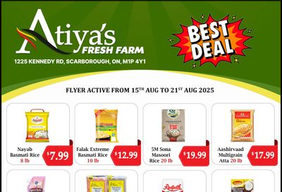 Atiya's Fresh Farm Flyer August 15 to 21