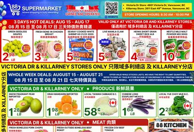 88 Supermarket Flyer August 15 to 21