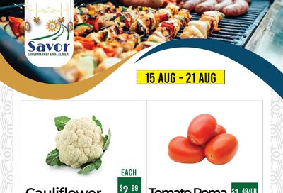 Savor Supermarket Flyer August 15 to 21