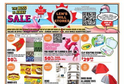 Len's Mill Stores Flyer August 18 to 31