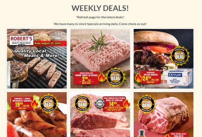Robert's Fresh and Boxed Meats Flyer August 18 to 25