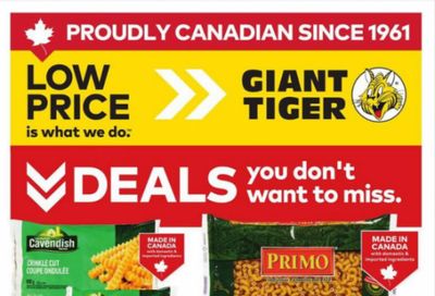 Giant Tiger Canada Flyer Deals August 20th – 26th