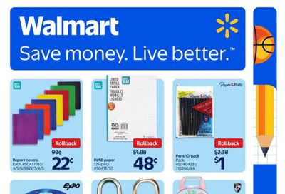 Walmart Back To School Flyer August 21 to 27