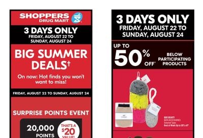 Shoppers Drug Mart (ON) Flyer August 22 to 28