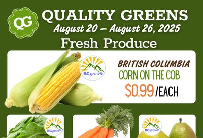 Quality Greens Flyer August 20 to 26