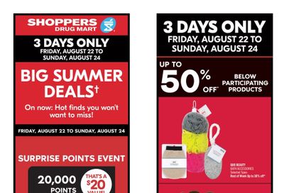 Shoppers Drug Mart (West) Flyer August 22 to 28