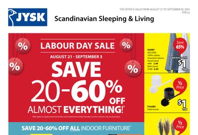 JYSK Flyer August 21 to September 3