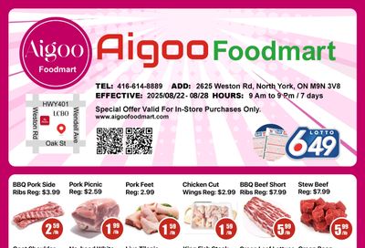 Aigoo Foodmart Flyer August 22 to 28
