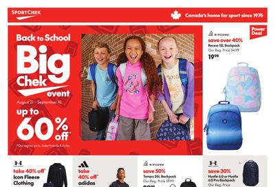 Sport Chek Flyer August 21 to September 19