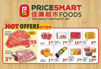 PriceSmart Foods Flyer August 21 to 27