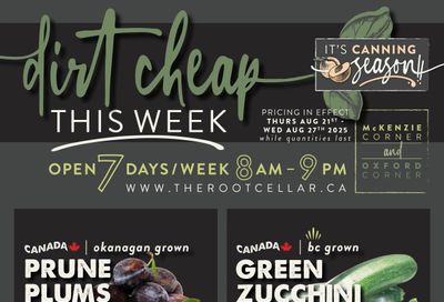 The Root Cellar Flyer August 21 to 27