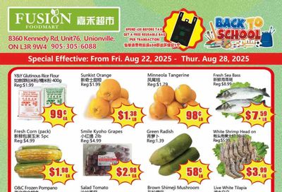 Fusion Supermarket (Unionville) Flyer August 22 to 28