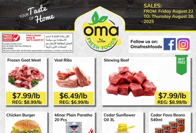 Oma Fresh Foods Flyer August 22 to 28