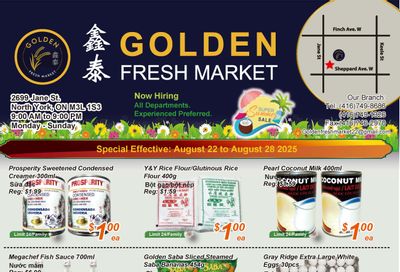 Golden Fresh Market Flyer August 22 to 28