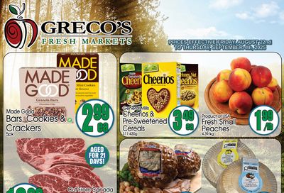 Greco's Fresh Market Flyer August 22 to September 4